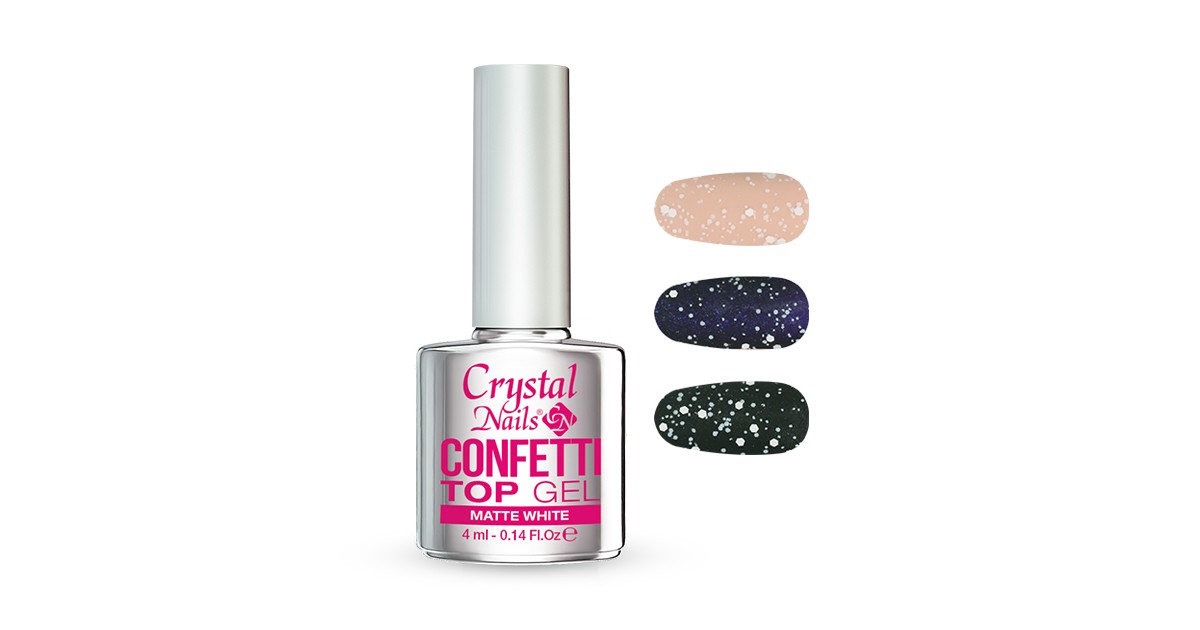 Top Gel Matte Confetti Blanco 4ml  - 1