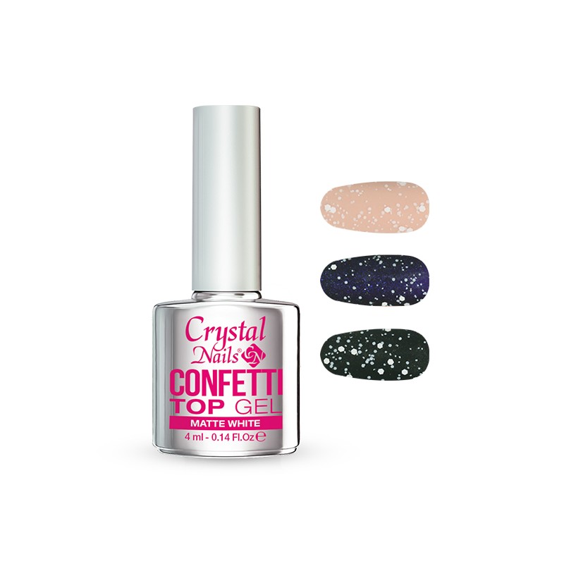 Top Gel Matte Confetti Blanco 4ml  - 1