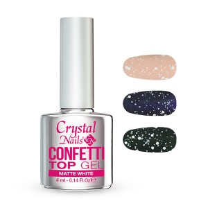 Top Gel Matte Confetti Blanco 4ml  - 1