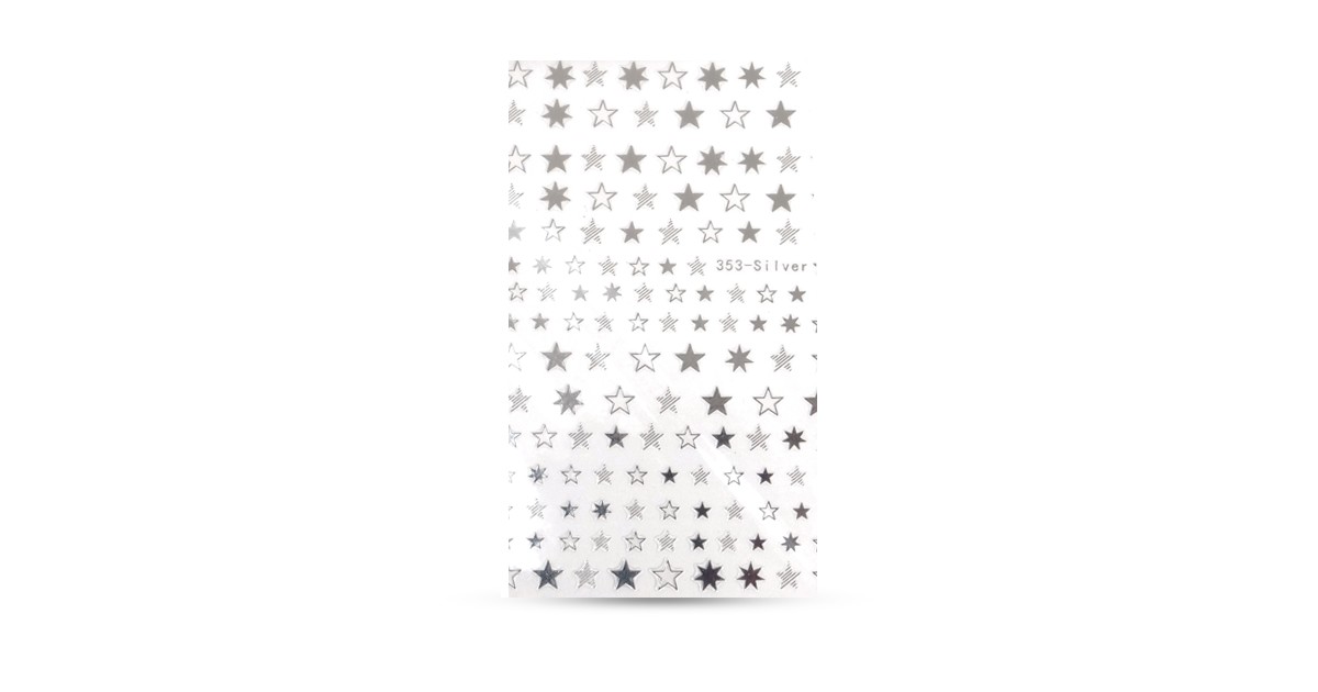 Pegatinas Estrellas Plateadas- (353silver)