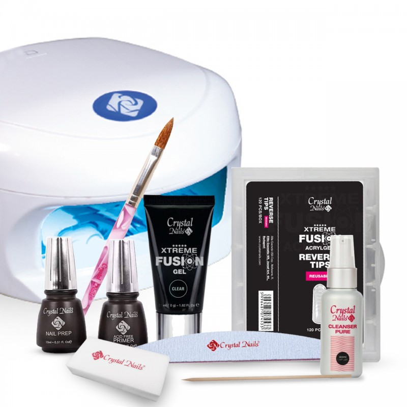 Kit Uñas Acrylgel- Polygel con Tip Dual Profesional con Lampara - 1 Kit Uñas Acrylgel- Polygel con Tip Dual Profesional con Lampara - 1